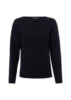 Franco Callegari Damski sweter z dzianiny z dodatkiem lnu Kobiety Bawełna granatowy jednolity ze sklepu vangraaf w kategorii Swetry damskie - zdjęcie 189372561