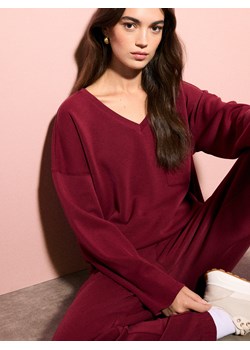 Mohito - Bluza z dodatkiem modalu - czerwony ze sklepu Mohito w kategorii Bluzy damskie - zdjęcie 189373754