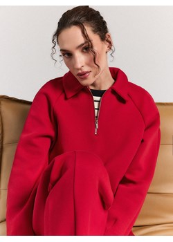 Mohito - Bluza z kołnierzykiem - czerwony ze sklepu Mohito w kategorii Bluzy damskie - zdjęcie 189373802