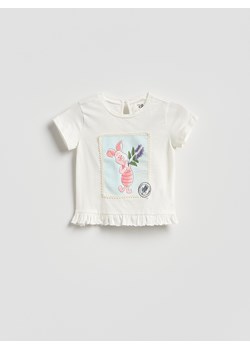 Reserved - T-shirt Kubuś Puchatek - złamana biel ze sklepu Reserved w kategorii Bluzki dziewczęce - zdjęcie 189373941
