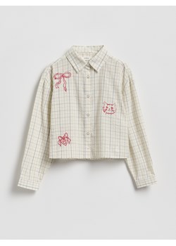 Reserved - Koszula w kratę - złamana biel ze sklepu Reserved w kategorii Bluzki dziewczęce - zdjęcie 189374000