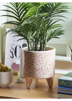 Sinsay - Doniczka na nóżkach z nakrapianym wzorem - czerwony ze sklepu Sinsay w kategorii Doniczki i osłonki - zdjęcie 189375462