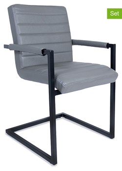 Lifa Living Krzesła (2 szt.) "Adelaide" w kolorze szarym - 45 x 84 x 54 cm ze sklepu Limango Polska w kategorii Meble - zdjęcie 189378353