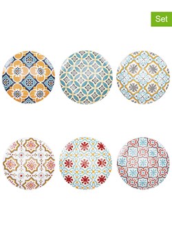 Villa d´Este Talerze (6 szt.) "Valladolid" ze wzorem na owoce - Ø 21,5 cm ze sklepu Limango Polska w kategorii Naczynia - zdjęcie 189378874