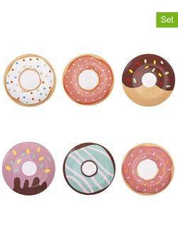 Villa d´Este Talerzyki deserowe (6 szt.) w kolorze różowo-brązowo-błękitnym - Ø 19,2 cm ze sklepu Limango Polska w kategorii Naczynia - zdjęcie 189378904