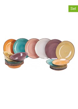 Villa d´Este 18-częściowy zestaw talerzy "Baita Acquerello" w różnych kolorach ze sklepu Limango Polska w kategorii Naczynia - zdjęcie 189379011