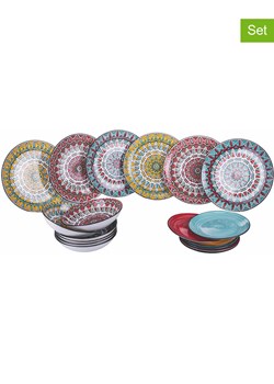 Villa d´Este 18-częściowy zestaw talerzy "Maya" ze wzorem ze sklepu Limango Polska w kategorii Naczynia - zdjęcie 189379030