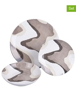 Villa d´Este 18-częściowy zestaw talerzy "Sand" w kolorze beżowo-białym ze sklepu Limango Polska w kategorii Naczynia - zdjęcie 189379111