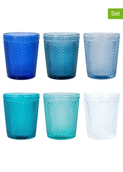 Villa d´Este Szklanki (6 szt.) "Honey" w kolorze niebieskim - 300 ml ze sklepu Limango Polska w kategorii Naczynia - zdjęcie 189379361