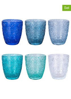 Villa d´Este Szklanki (6 szt.) "Granada" w kolorze niebieskim - 300 ml ze sklepu Limango Polska w kategorii Naczynia - zdjęcie 189379391