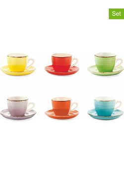 Villa d´Este Filiżanki (6 szt.) "Baita" w różnych kolorach do espresso - 90 ml ze sklepu Limango Polska w kategorii Dzbanki i zaparzacze - zdjęcie 189379781