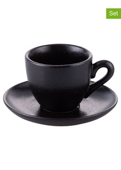 TINTEUNICHE Filiżanki (6 szt.) "Horeca" w kolorze czarnym do kawy - 90 ml ze sklepu Limango Polska w kategorii Dzbanki i zaparzacze - zdjęcie 189379831