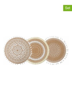 Villa d´Este Podkładki stołowe (6 szt.) w kolorze brązowo-białym - Ø 38 cm ze sklepu Limango Polska w kategorii Podkładki na stół - zdjęcie 189379904