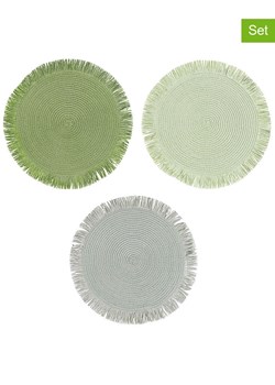Villa d´Este Podkładki stołowe (3 szt.) w kolorze zielonym - Ø 38 cm ze sklepu Limango Polska w kategorii Podkładki na stół - zdjęcie 189379934