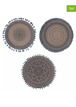 Villa d´Este Podkładki stołowe (6 szt.) w kolorze szaro-beżowym - Ø 38 cm ze sklepu Limango Polska w kategorii Podkładki na stół - zdjęcie 189379953
