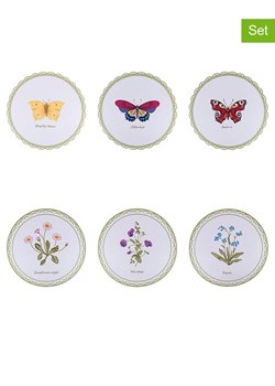 Villa d´Este Podkładki stołowe (6 szt.) "Botanist" w kolorze białym ze wzorem - Ø 40 cm ze sklepu Limango Polska w kategorii Podkładki na stół - zdjęcie 189380032