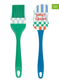 Villa d´Este 2-częściowy zestaw "More Amor" w kolorze niebiesko-zielonym ze sklepu Limango Polska w kategorii Akcesoria do pieczenia - zdjęcie 189380082