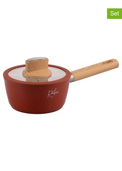 Villa d´Este 2-częściowy zestaw "Radici' w kolorze pomarańczowym - Ø 16 cm ze sklepu Limango Polska w kategorii Garnki - zdjęcie 189380261