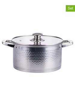Villa d´Este 2-częściowy zestaw "Radici" w kolorze srebrnym - Ø 16 cm ze sklepu Limango Polska w kategorii Garnki - zdjęcie 189380283