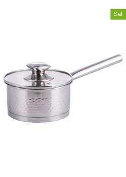 Villa d´Este 2-częściowy zestaw "Radici" w kolorze srebrnym - Ø 14 cm ze sklepu Limango Polska w kategorii Garnki - zdjęcie 189380291