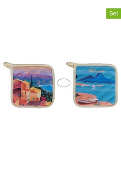 Villa d´Este Łapki kuchenne (2 szt.) "Thats Love" ze wzorem - 20 x 20 cm ze sklepu Limango Polska w kategorii Tekstylia kuchenne - zdjęcie 189380384