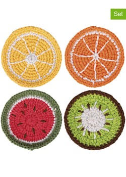 Villa d´Este Podstawki (4 szt.) "Fruit" ze wzorem - Ø 10 cm ze sklepu Limango Polska w kategorii Akcesoria kuchenne - zdjęcie 189380473