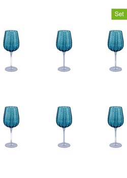 Villa d´Este Kieliszki (6 szt.) "Shiraz" w kolorze niebieskim do wina - 500 ml ze sklepu Limango Polska w kategorii Naczynia - zdjęcie 189380550