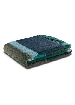 biederlack Pled "Mohair Look" w kolorze zielono-granatowym - 190 x 130 cm ze sklepu Limango Polska w kategorii Tekstylia - zdjęcie 189380561