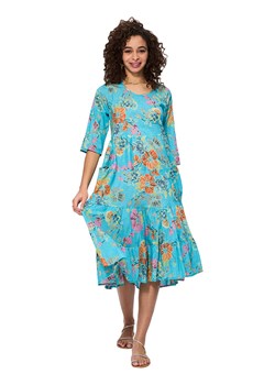 Aller Simplement Sukienka w kolorze turkusowym ze wzorem ze sklepu Limango Polska w kategorii Sukienki - zdjęcie 189380610