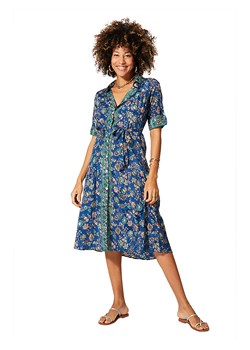 Aller Simplement Sukienka w kolorze niebiesko-kremowo-turkusowym ze sklepu Limango Polska w kategorii Sukienki - zdjęcie 189380660