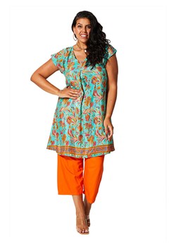 Aller Simplement Tunika w kolorze turkusowym ze sklepu Limango Polska w kategorii Bluzki damskie - zdjęcie 189380731