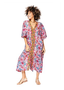 Aller Simplement Kaftan w kolorze jasnoróżowo-niebieskim ze sklepu Limango Polska w kategorii Sukienki - zdjęcie 189381010