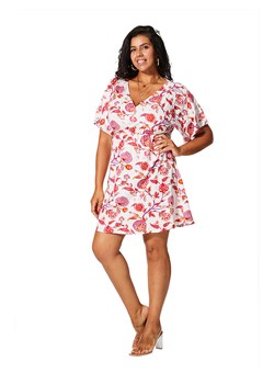 Aller Simplement Sukienka w kolorze biało-różowym ze sklepu Limango Polska w kategorii Sukienki - zdjęcie 189381370