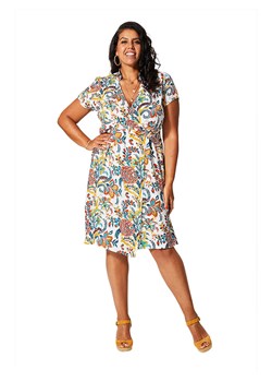 Aller Simplement Sukienka w kolorze białym ze wzorem ze sklepu Limango Polska w kategorii Sukienki - zdjęcie 189381402