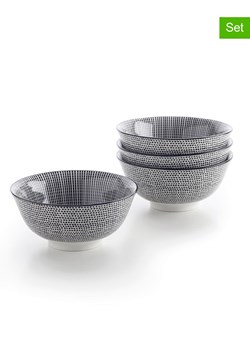 Brandt Miski (4 szt.) w kolorze biało-czarnym - Ø 15,5 cm ze sklepu Limango Polska w kategorii Naczynia - zdjęcie 189382113