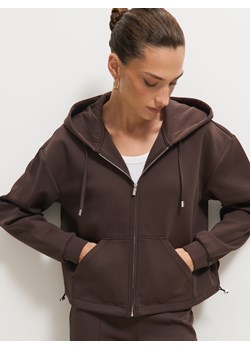 Mohito - Brązowa bluza z kapturem - brązowy ze sklepu Mohito w kategorii Bluzy damskie - zdjęcie 189383202
