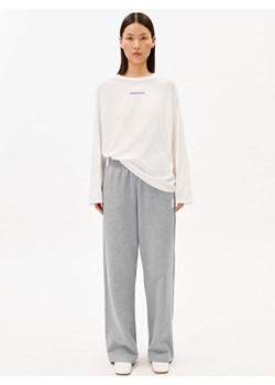 ARMEDANGELS Damska koszulka z długim rękawem - Fietaa Smile Kobiety Bawełna (100%) écru nadruk ze sklepu vangraaf w kategorii Bluzki damskie - zdjęcie 189383954