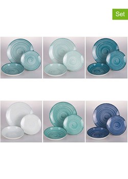 Villa d´Este 18-częściowy zestaw talerzy "Baita" w kolorze granatowo-turkusowo-białym ze sklepu Limango Polska w kategorii Naczynia - zdjęcie 189384883