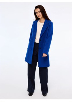 Mohito - Kobaltowy płaszcz - indygo ze sklepu Mohito w kategorii Płaszcze damskie - zdjęcie 189385104