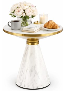 Nowoczesny biały stolik kawowy F4-D26 ze sklepu Edinos.pl w kategorii Stoliki kawowe - zdjęcie 189385764