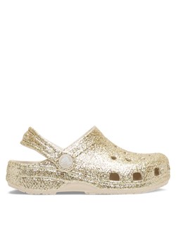 Klapki Crocs Classic Chunky Glitter Clog K 211939 Złoty ze sklepu eobuwie.pl w kategorii Klapki dziecięce - zdjęcie 189385784