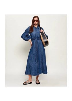 Pinko Jeansowa sukienka ODALISCA | z dodatkiem lnu ze sklepu Gomez Fashion Store w kategorii Sukienki - zdjęcie 189387183