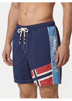Napapijri Szorty kąpielowe V-Reflect NP0A4G6H Granatowy Regular Fit ze sklepu MODIVO w kategorii Kąpielówki - zdjęcie 189387382