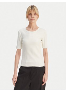 Calvin Klein T-Shirt Varigated LV044F211G Écru Slim Fit ze sklepu MODIVO w kategorii Bluzki damskie - zdjęcie 189387540
