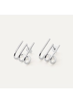 Kolczyki nausznice trójząb - srebro 925 w pokryciu platyną ze sklepu GIORRE w kategorii Kolczyki - zdjęcie 189391453