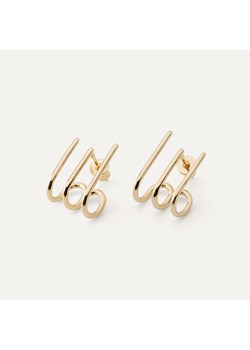 Kolczyki nausznice trójząb - srebro 925 w złotym pokryciu ze sklepu GIORRE w kategorii Kolczyki - zdjęcie 189391454