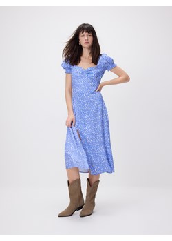 Reserved - Sukienka midi w kwiaty - jasnoniebieski ze sklepu Reserved w kategorii Sukienki - zdjęcie 189391892