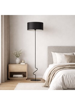 Lampa podłogowa do salonu JERSEY w klasycznej czerni ze sklepu Lysne w kategorii Lampy podłogowe - zdjęcie 189392302