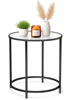 Czarna Okrągła Ława Kawowa Industrialna M0-E13 ze sklepu Edinos.pl w kategorii Stoliki kawowe - zdjęcie 189392543