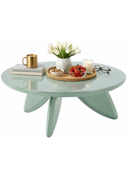 Okrągły nowoczesny kawowy stolik jasnoniebieski A5-M70 ze sklepu Edinos.pl w kategorii Stoliki kawowe - zdjęcie 189392562